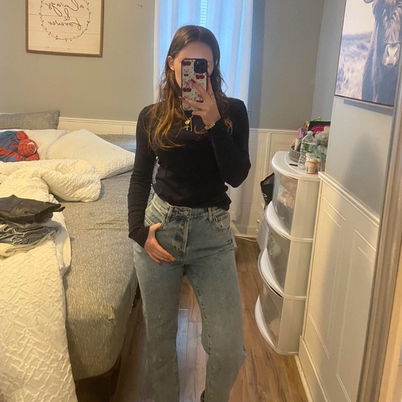 PacSun Denim - High waisted straight leg blue jeans from Pacsun